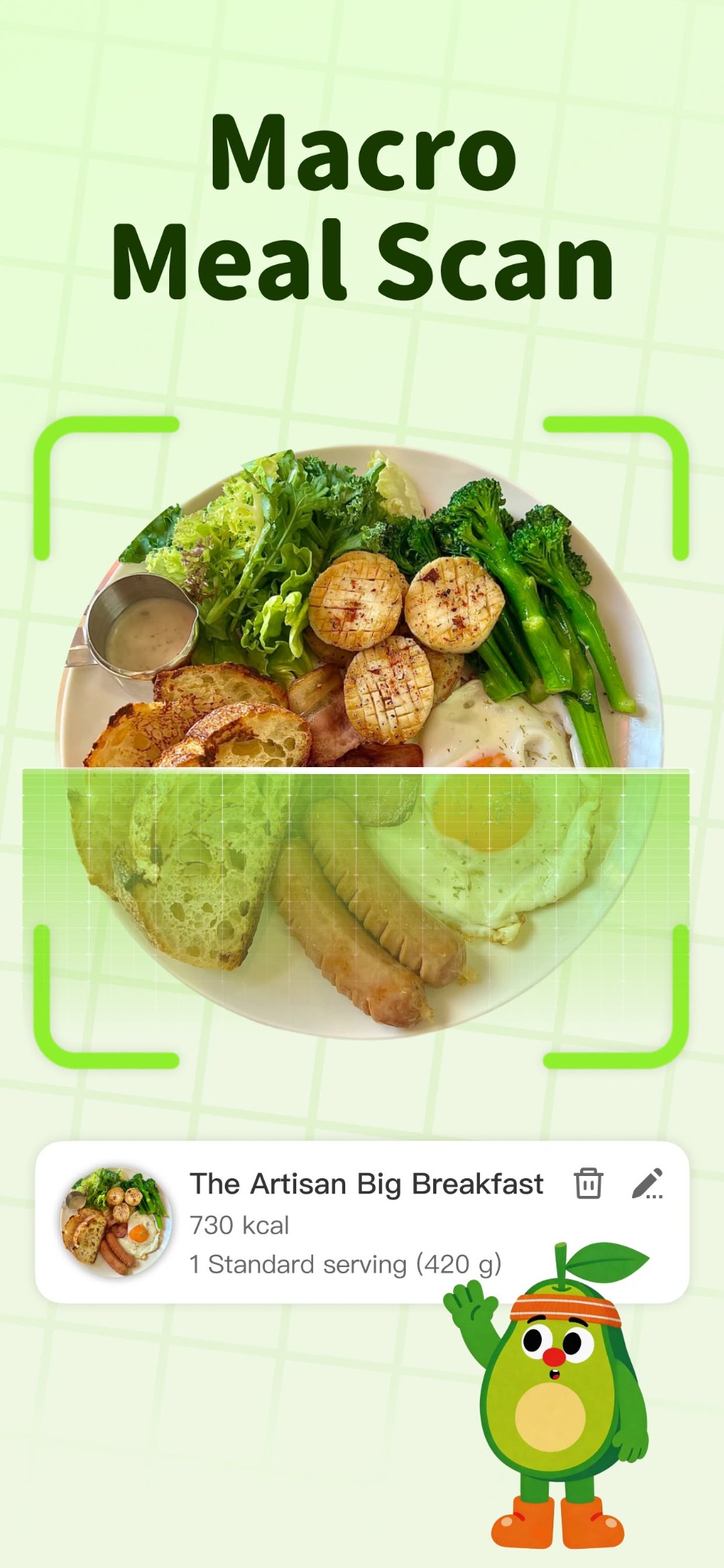 MyFood+ macro meal scan product promotion screenshot